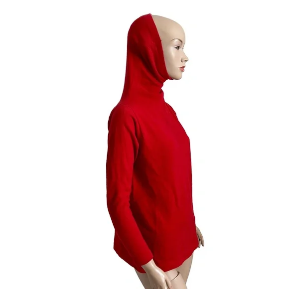 Bonnie Cashin SweaterCashmere Cowl Funnel Neck Red Knit Vintage 1970s HTF